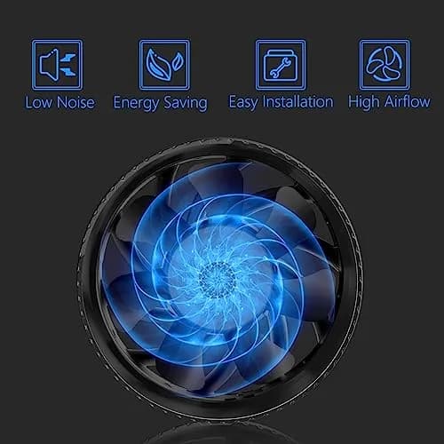 Hon&Guan 6 Inch Inline Duct Fan with Controller - 345 CFM Airflow, 19.2W, 32 dBA | Low Noise Ventilation for Grow Rooms & Bathrooms thumbnail 5