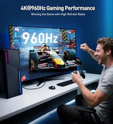 Cable Matters VESA Certified 80Gbps DisplayPort 2.1 Cable 2m (6.6ft) | Supports 16K 60Hz, 8K 240Hz thumbnail 3