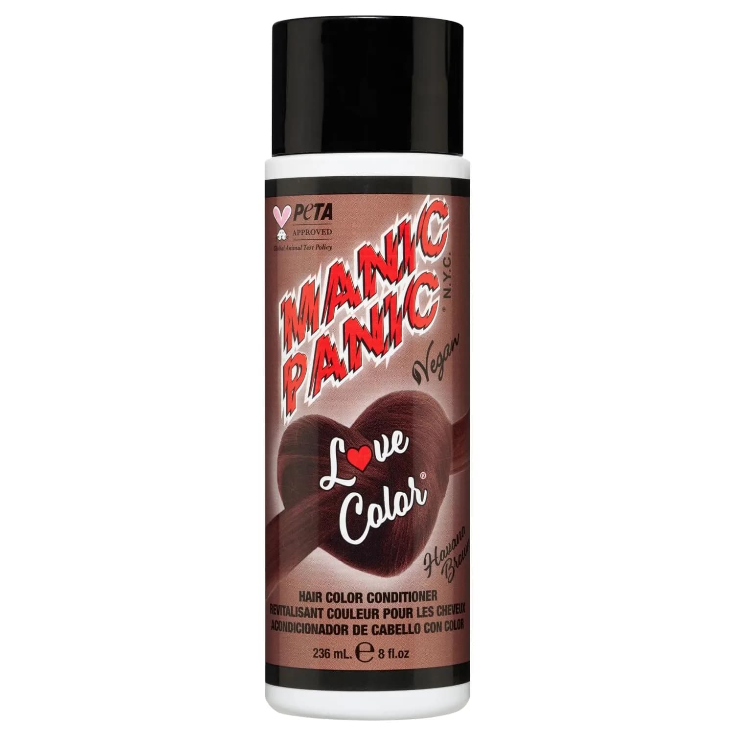 Manic Panic Love Color Depositing Conditioner Havana Brown 8oz | Nourishes & Refreshes Semi-Permanent Hair Color — Havana Brown