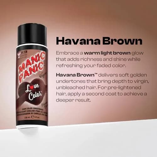 Manic Panic Love Color Depositing Conditioner Havana Brown 8oz | Nourishes & Refreshes Semi-Permanent Hair Color thumbnail 2