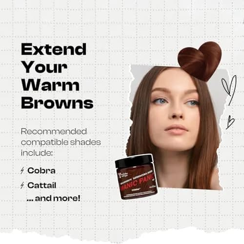 Manic Panic Love Color Depositing Conditioner Havana Brown 8oz | Nourishes & Refreshes Semi-Permanent Hair Color thumbnail 3