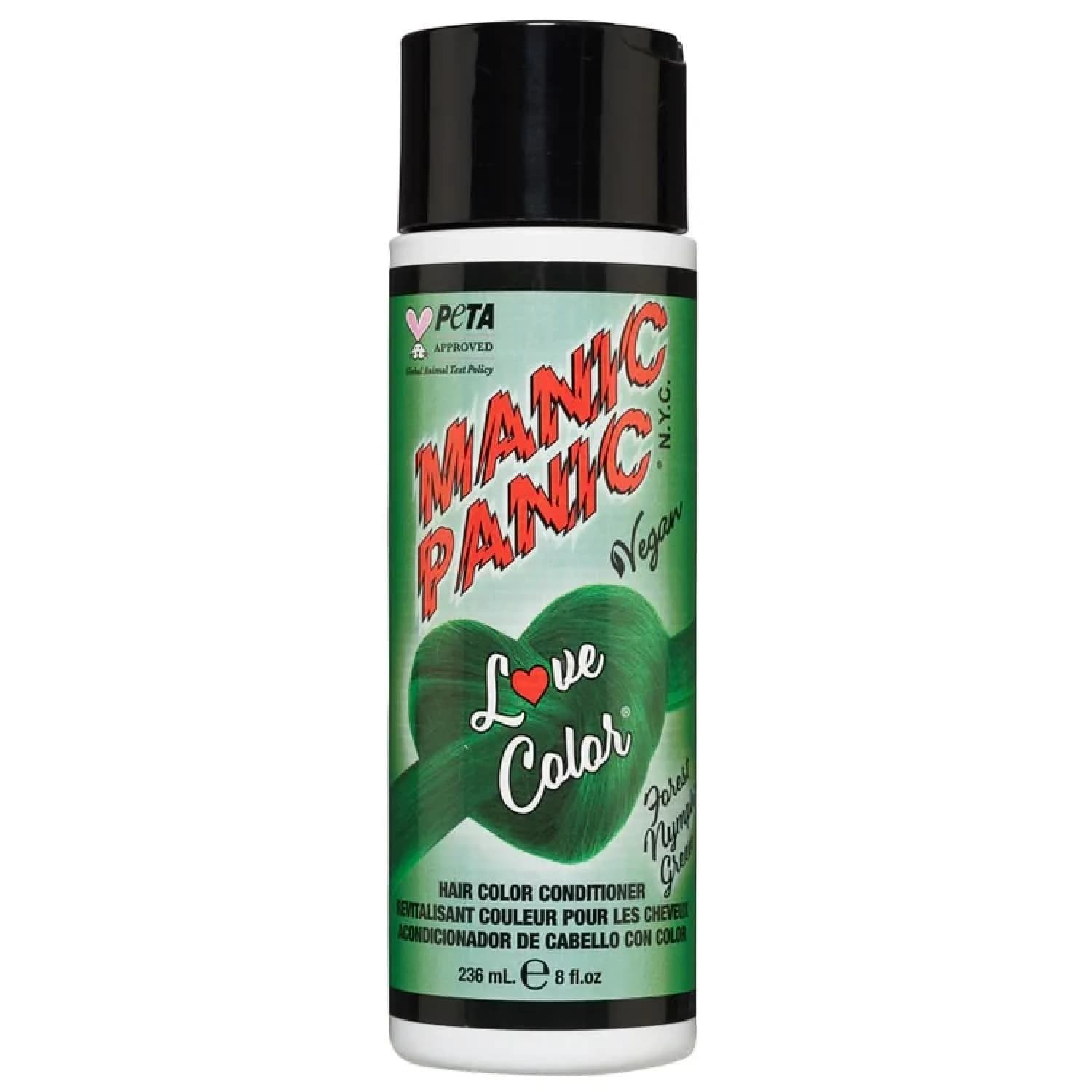 Manic Panic Love Color Depositing Conditioner, Forest Nymph Green, 8oz | Nourishes & Refreshes Semi-Permanent Shades