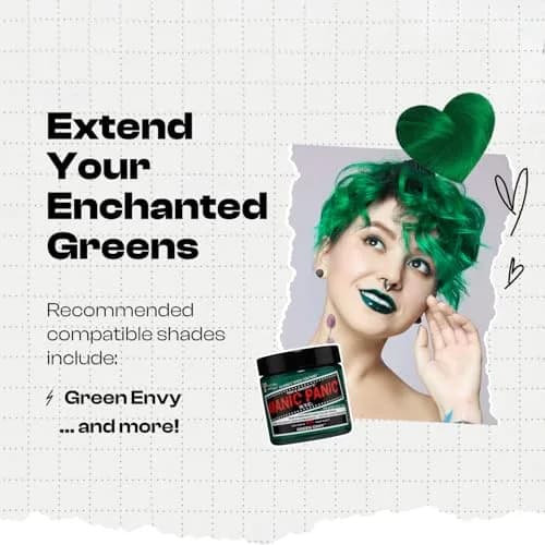 Manic Panic Love Color Depositing Conditioner, Forest Nymph Green, 8oz | Nourishes & Refreshes Semi-Permanent Shades thumbnail 3