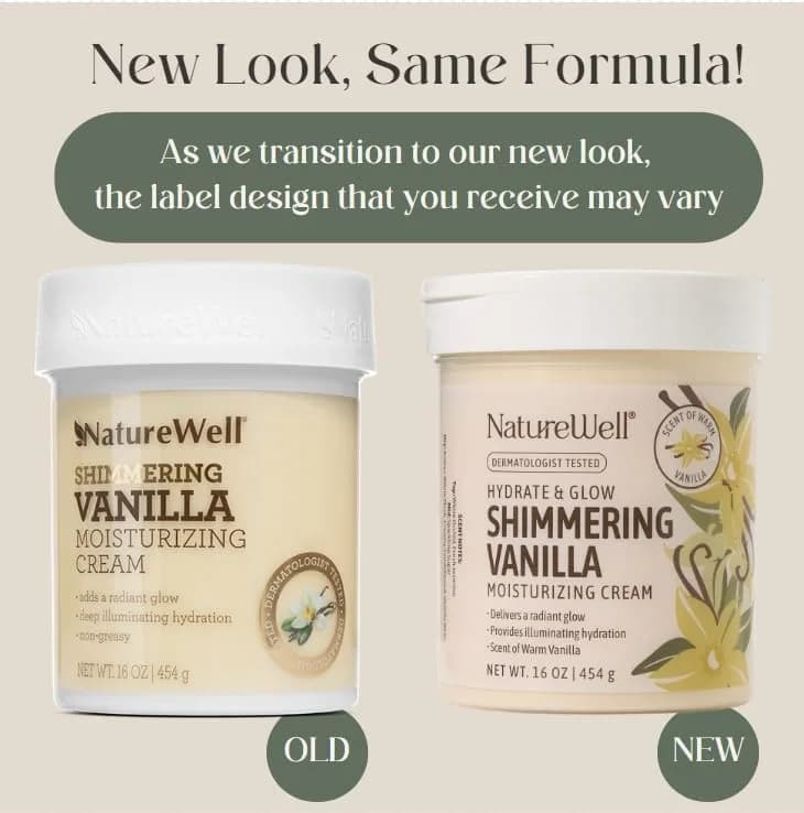 NATURE WELL Warm Vanilla Body Cream 473ml (16 Oz) | Hydrating & Softening for Dry & Sensitive Skin - view 3