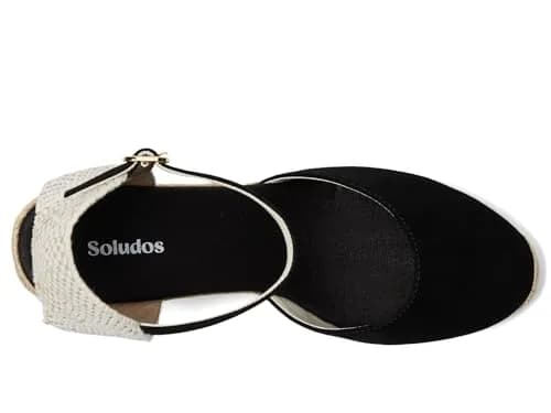 Soludos Marseille Wedge Espadrille 3.5 in Suede Black | Timeless Spanish Style with Modern Twist thumbnail 2