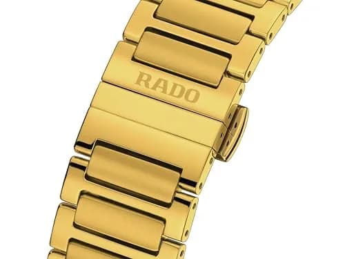 Rado DiaStar Original Automatic Men's Swiss Watch, Ceramos | Swiss Automatic, 38mm Oval Black Dial, Yellow Gold PVD thumbnail 2