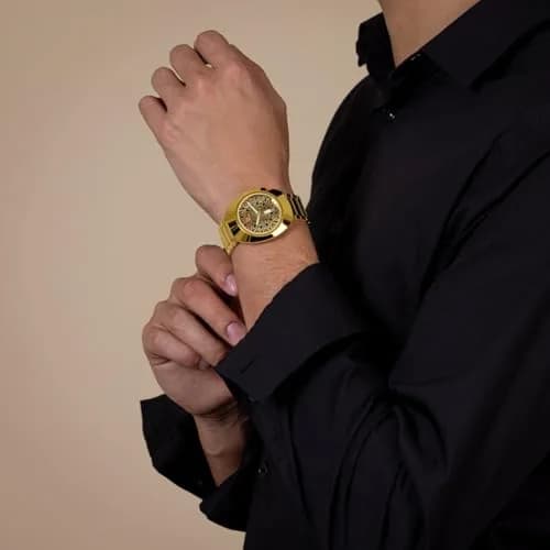 Rado DiaStar Original Automatic Men's Swiss Watch, Ceramos | Swiss Automatic, 38mm Oval Black Dial, Yellow Gold PVD thumbnail 3