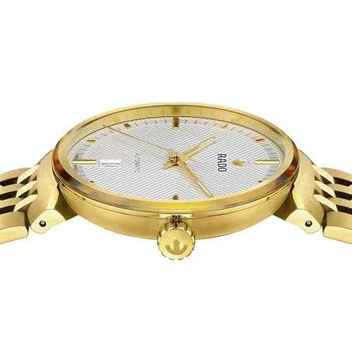 Rado Florence Open Heart Unisex Swiss Automatic Watch 39mm Silver-White Dial Gold Stainless Steel Bracelet thumbnail 3