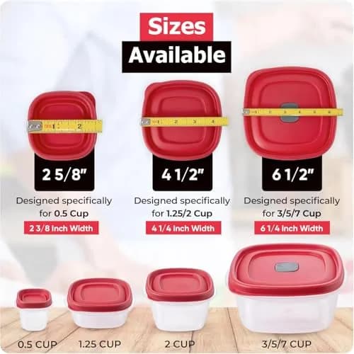 MRX Solutions Replacement Vented Lids for Rubbermaid 3, 5 & 7-Cup Food Storage Containers | BPA-Free, 6 7/8 Inches thumbnail 2