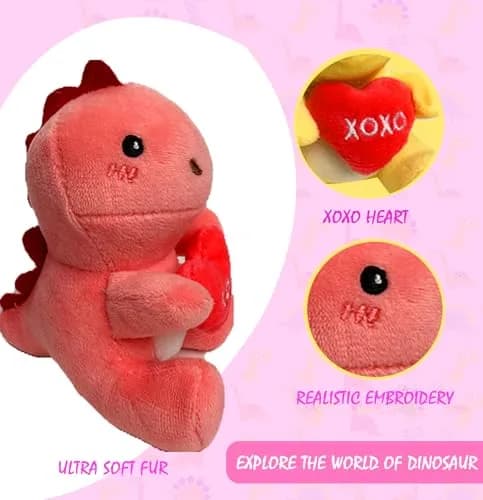 Rdogeia 6PCS Cute Dinosaur Plush Toys Set | ASTM-Tested Polyester thumbnail 8