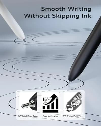 STAGEEK GX3 Black Gel Pens 0.7mm (6 Pens + 3 Refills) | Smooth Writing, Quick Dry, Soft Grip thumbnail 4