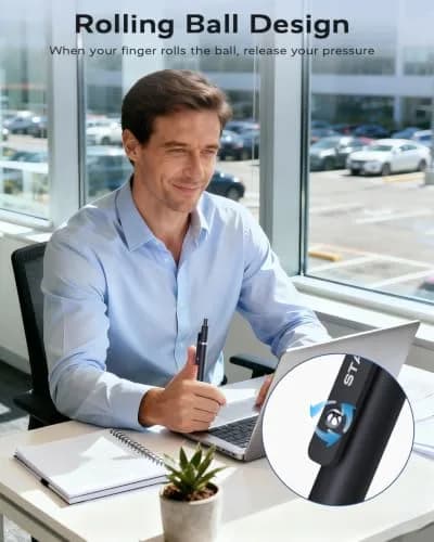 STAGEEK GX3 Black Gel Pens 0.7mm (6 Pens + 3 Refills) | Smooth Writing, Quick Dry, Soft Grip thumbnail 5