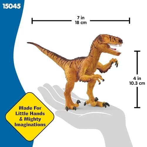 Schleich Velociraptor Toy Figurine 17.9 cm (7.08 inches) | Realistic Dinosaur Toy for Ages 4+ thumbnail 4