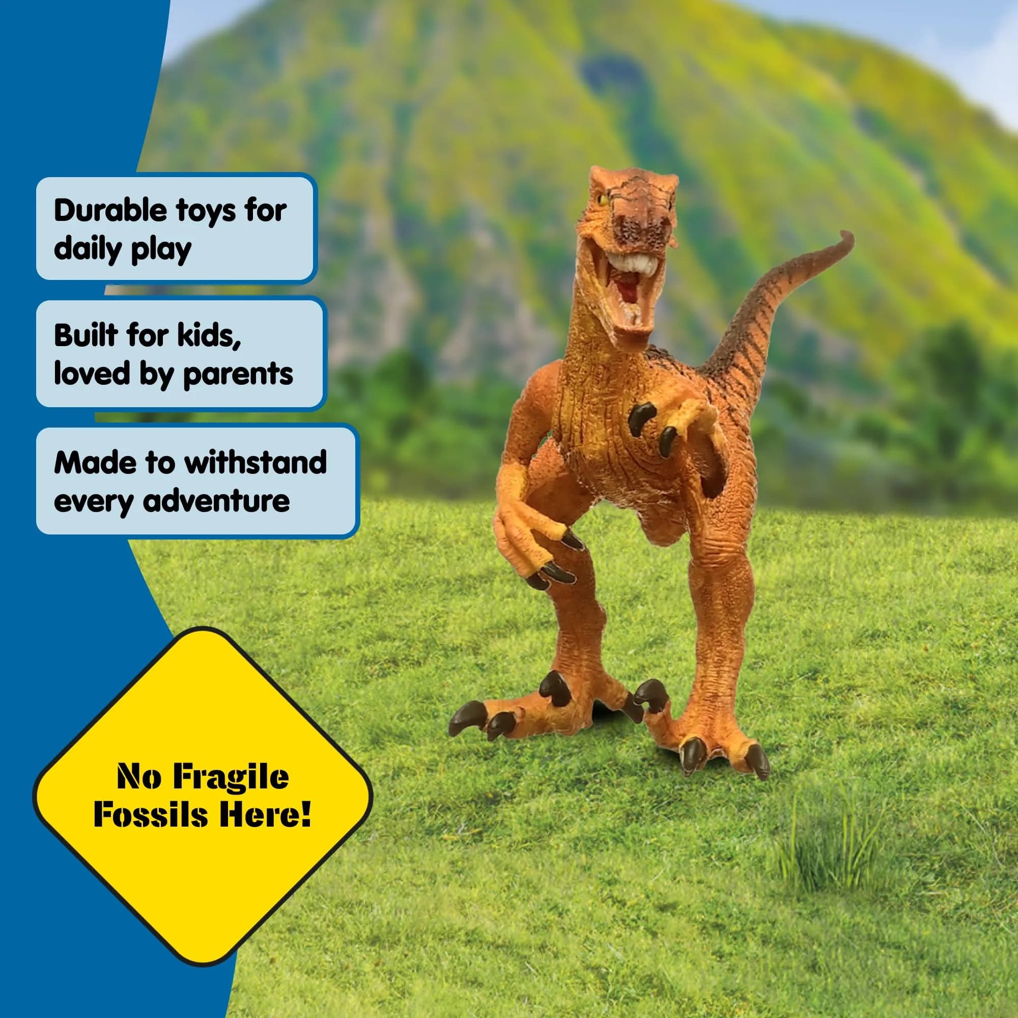 Schleich Velociraptor Toy Figurine 17.9 cm (7.08 inches) | Realistic Dinosaur Toy for Ages 4+ - view 2