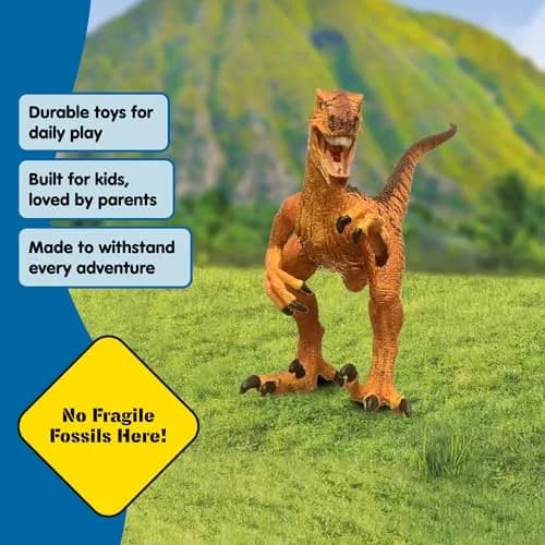 Schleich Velociraptor Toy Figurine 17.9 cm (7.08 inches) | Realistic Dinosaur Toy for Ages 4+ thumbnail 2