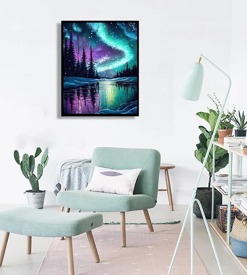 Paintcolor Starry Night Beginner Stamped Cross Stitch Kit 30cm x 40cm | Easy Art Craft for Adults & Kids thumbnail 5