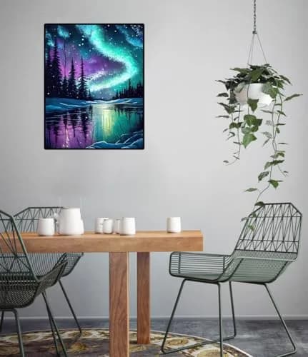 Paintcolor Starry Night Beginner Stamped Cross Stitch Kit 30cm x 40cm | Easy Art Craft for Adults & Kids thumbnail 3