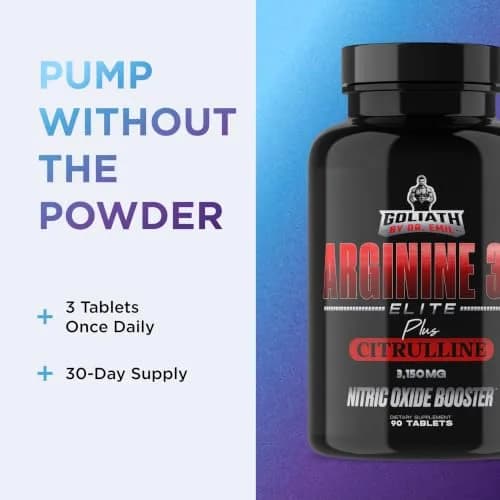 DR. EMIL NUTRITION Nitric Oxide Booster 90 Tablets | 3,150 mg L-Arginine & L-Citrulline for Workout Performance thumbnail 6