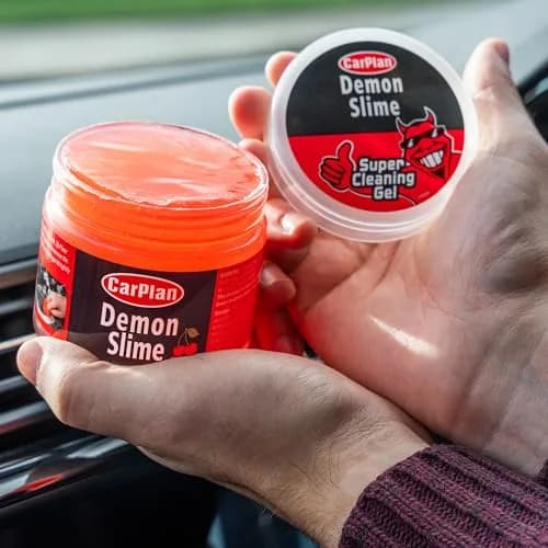 CarPlan Demon Slime Car Interior Cleaner Gel, 5.6 Oz | Hot Cherry Fragrance, Residue-Free Dust & Dirt Removal thumbnail 2