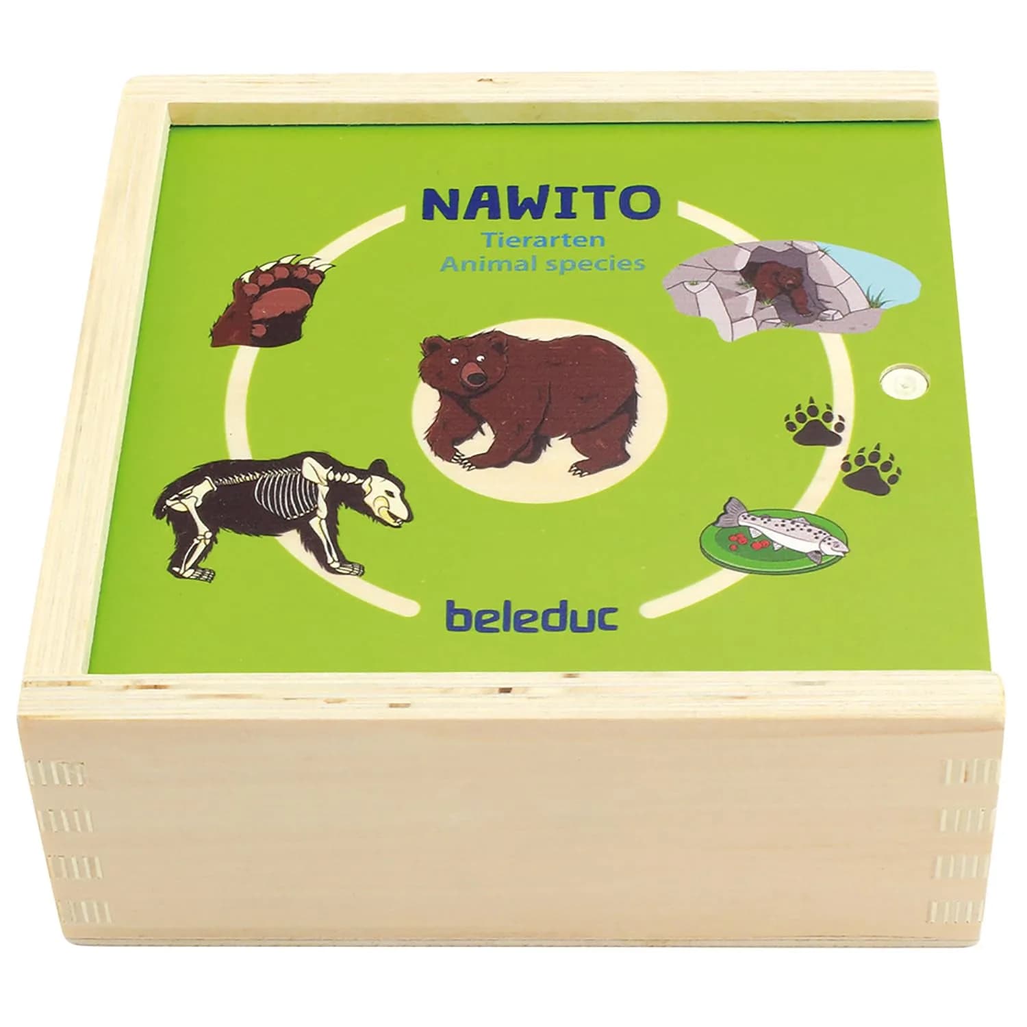 Beleduc Nawito Animal Species Puzzles | Educational Wooden Animal Puzzle Set for Kids