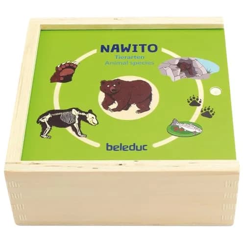 Beleduc Nawito Animal Species Puzzles | Educational Wooden Animal Puzzle Set for Kids thumbnail 1