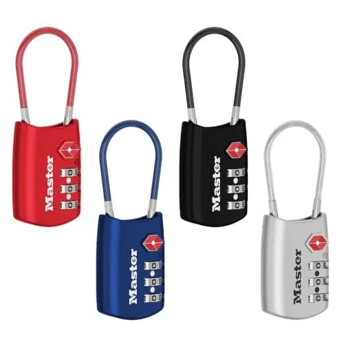 Master Lock TSA Approved Combination Luggage Lock 4-Pack | Resettable 3-Digit Lock for Suitcases & Backpacks thumbnail 4