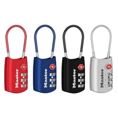 Master Lock TSA Approved Combination Luggage Lock 4-Pack | Resettable 3-Digit Lock for Suitcases & Backpacks thumbnail 6