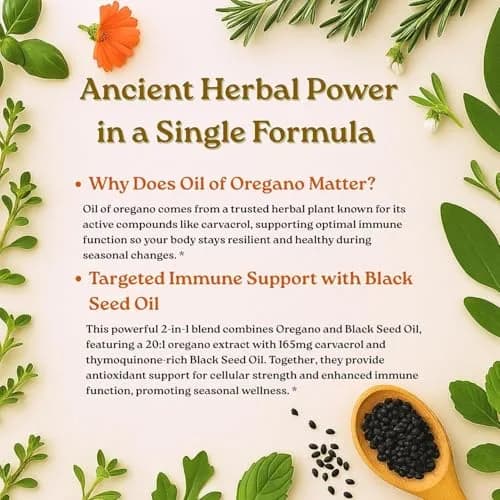 Micro Ingredients Oil of Oregano with Black Seed Oil 150 Softgels | Supports Immune & Wellness thumbnail 4