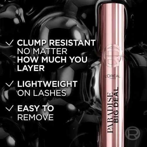 L'Oreal Paris Paradise Big Deal Mascara 0.33 Fl Oz | Buildable, Volumizing & Lengthening Formula for Sensitive Eyes thumbnail 6