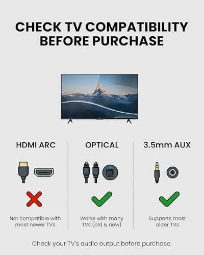 Avantree Audikast 3 Bluetooth TV Transmitter for 2 Headphones | 100ft Range, aptX-Adaptive, Optical & AUX Input thumbnail 3