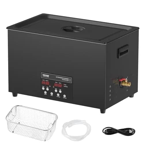 VEVOR 30L Ultrasonic Cleaner 600W Digital Cleaning Machine with Heater & Degassing 13.0 x 12.6 x 22.4 inches | Industrial Ultrasound Cleaner for Jewelry Tools thumbnail 9