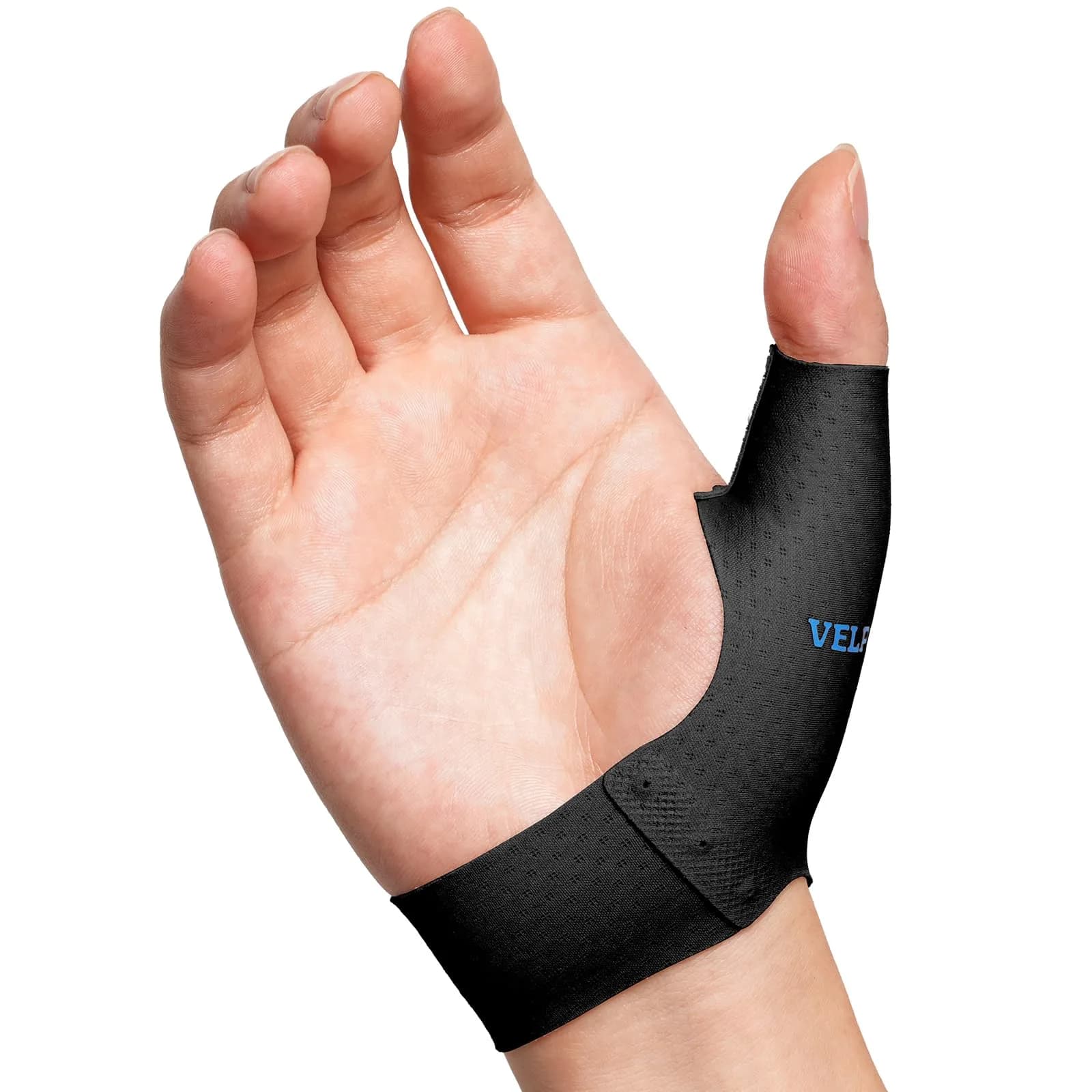 Velpeau Short Version Black Large Elastic Thumb Wrist Support Brace (Pack of 2) - main product image
