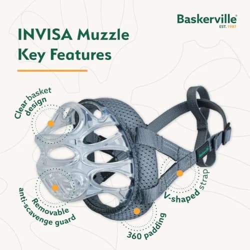 Baskerville INVISA Basket Dog Muzzle Size 1 | Transparent, Comfortable & Safe for Small Dogs thumbnail 4