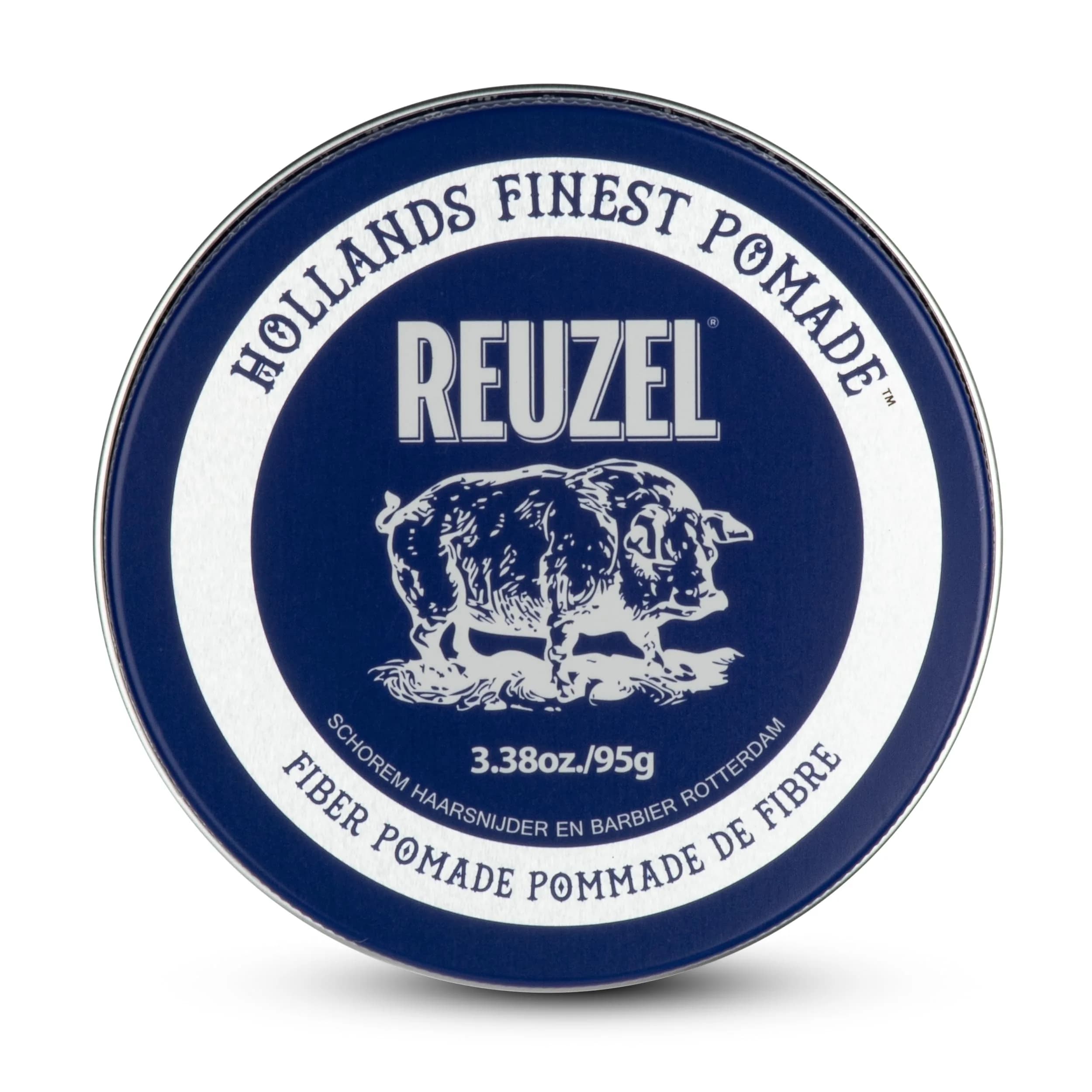 REUZEL Fiber Pomade Strong Hold Low Shine 3.38 oz | Water-Based, Natural Finish, Flexible Control