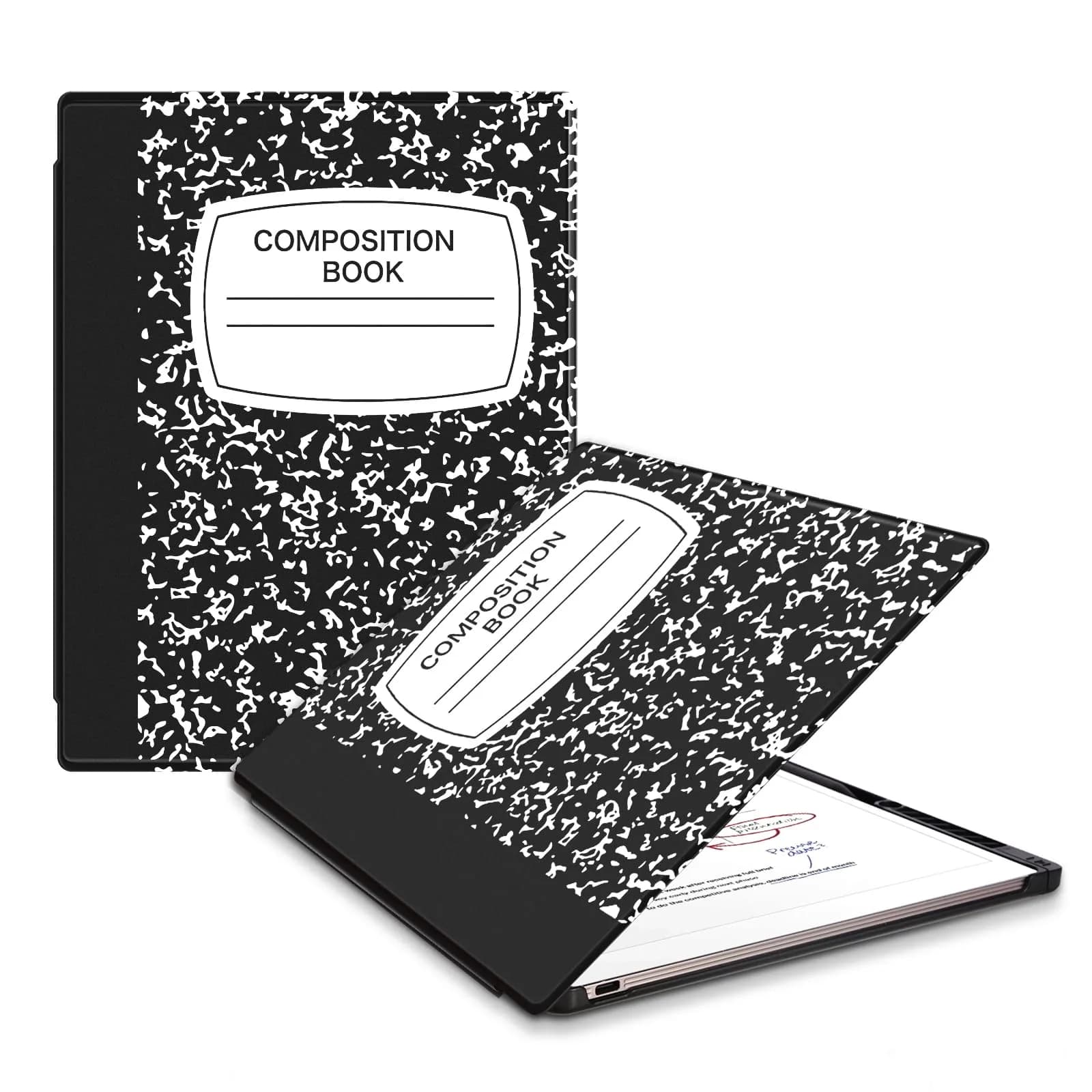 QIOFEARTH Case for Remarkable Paper Pro Tablet 11.8" (2024) with Auto Sleep/Wake & Pen Holder | Black Notebook - main product image