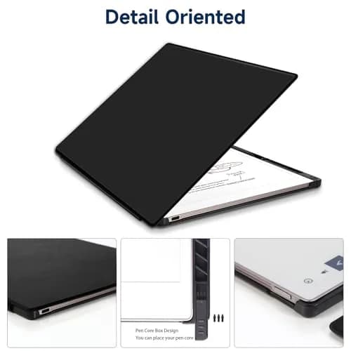 QIOFEARTH Case for Remarkable Paper Pro Tablet 11.8" (2024) Black Folio with Auto Sleep/Wake & Pen Holder | Hard Back Shell Protective Book Cover thumbnail 2