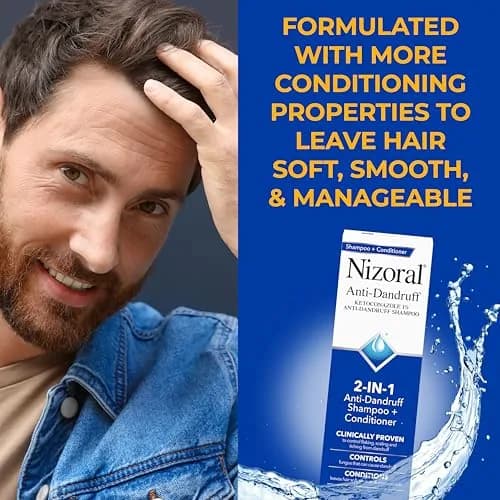 Nizoral 2-in-1 Anti Dandruff Shampoo and Conditioner, 414ml (14 Fl Oz) | Ketoconazole 1% for Scalp Health thumbnail 4