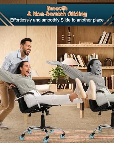 RidRed Heavy-Duty Office Chair Wheels 7.62 cm (3 Inch) Sparkling Sky Blue | Smooth Rolling, Noise-Free, Universal Fit thumbnail 4