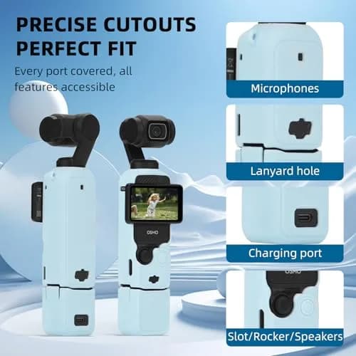BRDRC Pocket 3 Silicone Cover for DJI OSMO Pocket 3 | Scratch-Resistant Skin & Anti-Loss Strap thumbnail 4