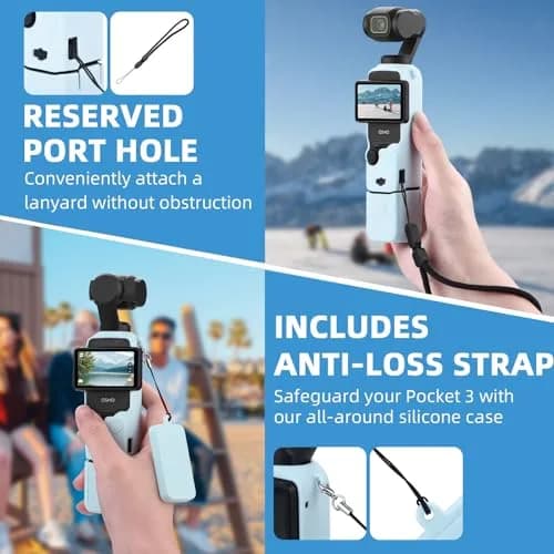 BRDRC Pocket 3 Silicone Cover for DJI OSMO Pocket 3 | Scratch-Resistant Skin & Anti-Loss Strap thumbnail 2