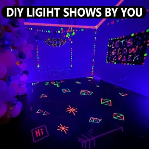 SWRT Neon Gaffer Cloth Tape 6 Rolls, 0.6 in x 16.5 Ft Each | UV Reactive for Parties & Decor thumbnail 9
