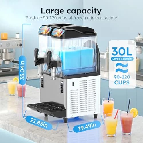 Mojgar Commercial Slushie Machine 30L | Large Capacity, Fast Cooling & Self-Cleaning thumbnail 6