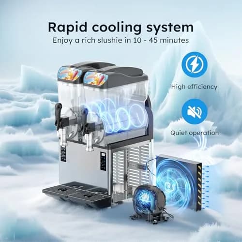 Mojgar Commercial Slushie Machine 30L | Large Capacity, Fast Cooling & Self-Cleaning thumbnail 2
