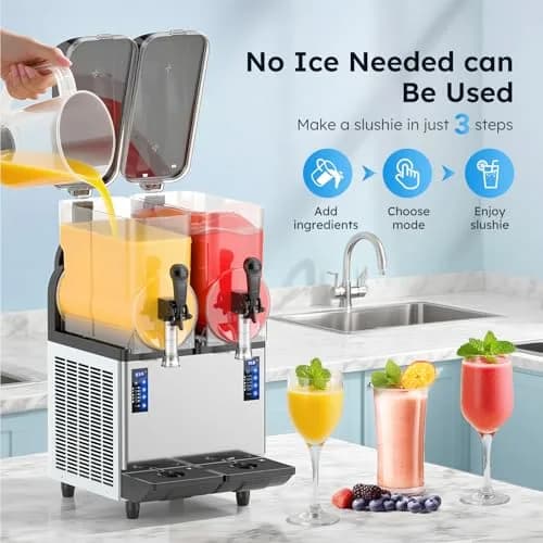 Mojgar Commercial Slushie Machine 30L | Large Capacity, Fast Cooling & Self-Cleaning thumbnail 3