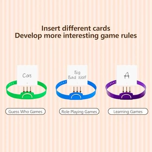 HOOJOJO Guess Who Game Headbands (6 Colours) | Adjustable, Insert Card, Family & Kids Fun thumbnail 7