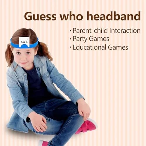 HOOJOJO Guess Who Game Headbands (6 Colours) | Adjustable, Insert Card, Family & Kids Fun thumbnail 2