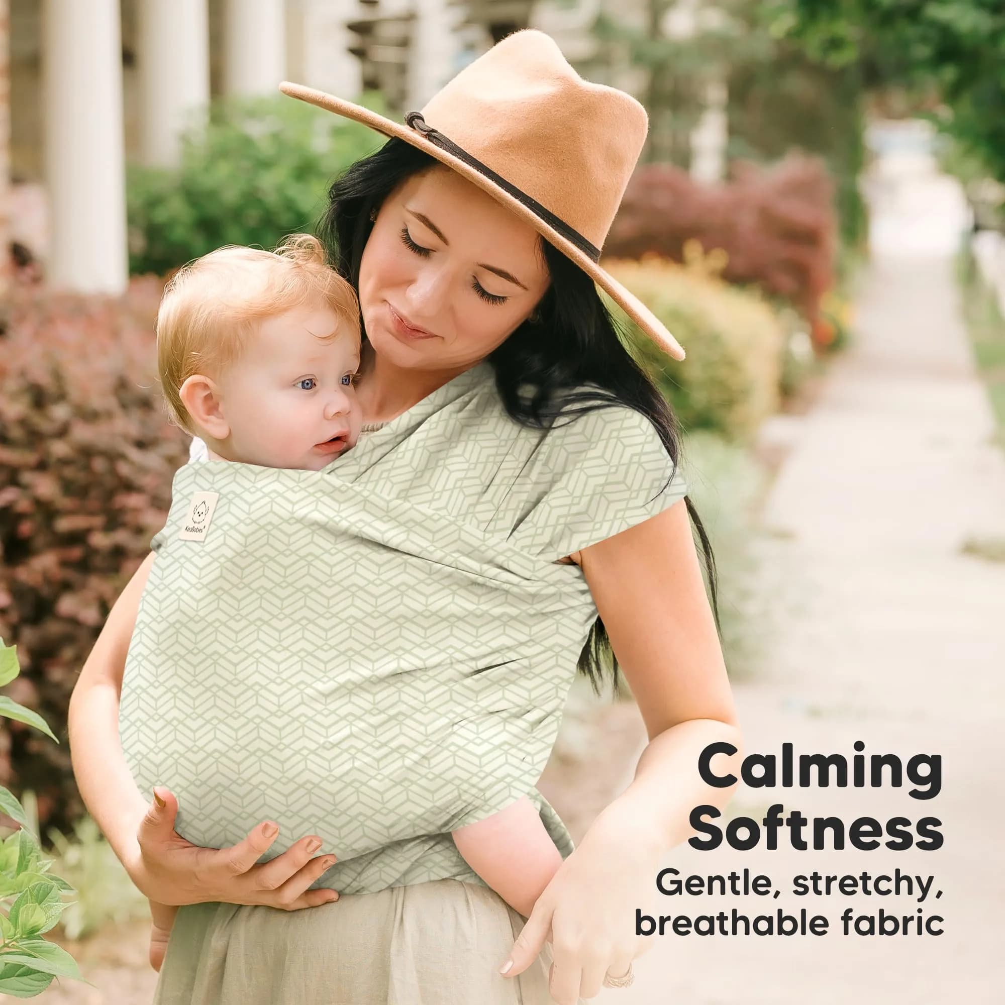 KeaBabies Original Baby Wrap Carrier - Chevron Maze, One Size - view 3
