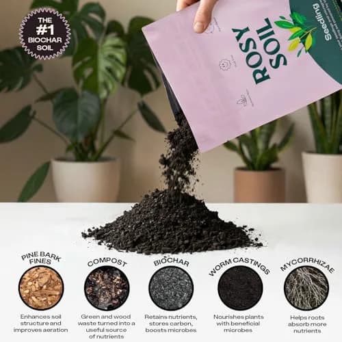 Rosy Soil Seedling Soil Mix 4 Quarts | Organic, Peat-Free, Supports Root Growth thumbnail 4