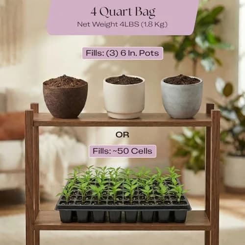 Rosy Soil Seedling Soil Mix 4 Quarts | Organic, Peat-Free, Supports Root Growth thumbnail 6