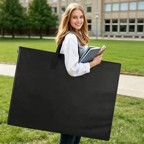 ZKOO Art Portfolio Bag 36 x 48 inch Black | Waterproof & Lightweight for Artwork thumbnail 6